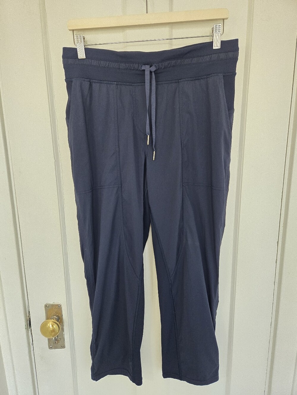 lululemon athletica Navy Drawstring Track Pants with Patch Pockets
